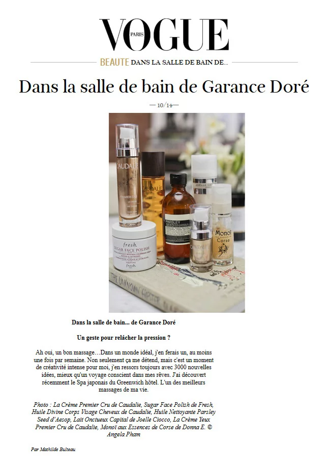 donna è parution presse magazine Vogue - Garance Doré